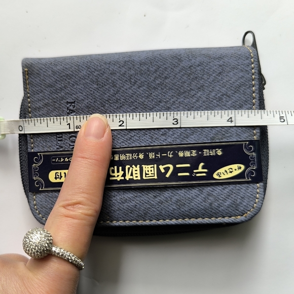 Fashion Milano Blue Canvas Wallet - Picture 5 of 10